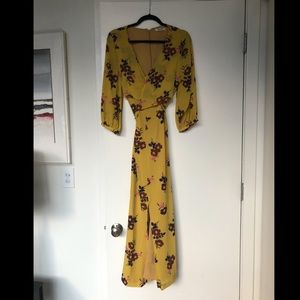 Madewell Wrap-Around Maxi Dress in Retro Bouquet